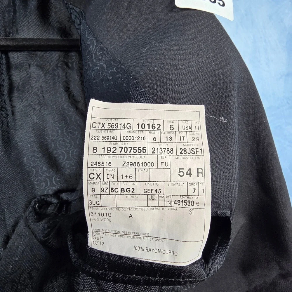 Gucci Mens Black 100% Wool 2 Button Blazer Sport Coat Jacket Size 54R Italy
